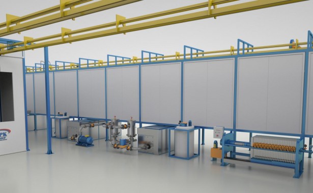 Автоматизированная линия окраски мостов коммерческого транспорта SPK