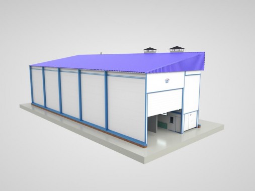 Уличная окрасочно-сушильная камера с роботами SPK 