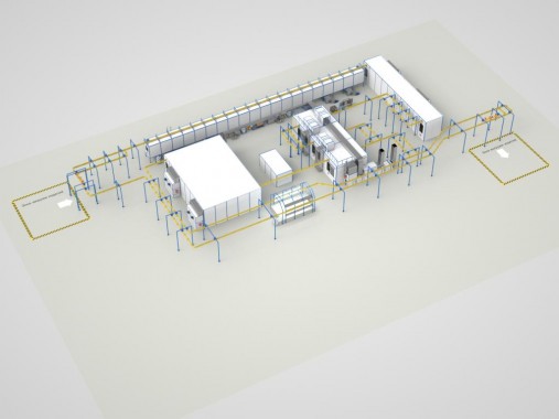 Линия автоматической окраски мостов для автомобильного завода Линия автоматической окраски мостов для автомобильного завода