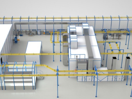 Линия автоматической окраски мостов для автомобильного завода Линия автоматической окраски мостов для автомобильного завода
