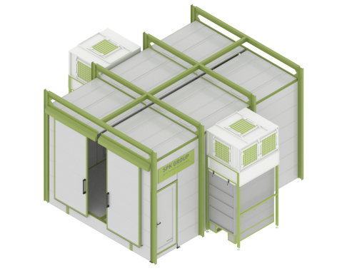 Линия порошковой окраски SPK GROUP с ручной конвейерной системой для сельскохозяйственной техники