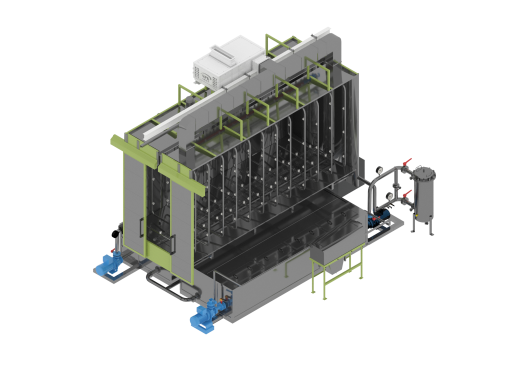 Линия порошковой окраски SPK GROUP с ручной конвейерной системой для изделий из металлопроката