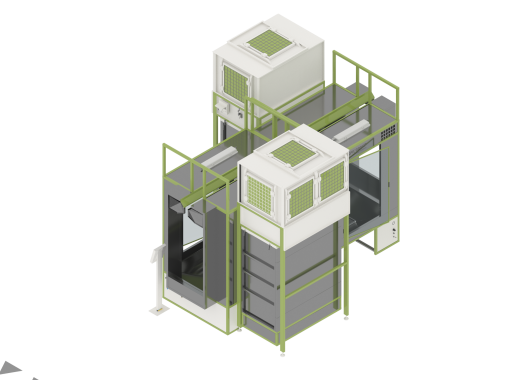 Линия порошковой окраски SPK GROUP с монорельсовым конвейером для светотехнического оборудования