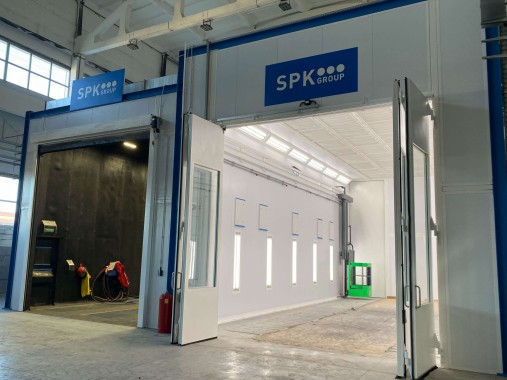 Окрасочно-сушильный комплекс SPK для спецтехники в г. Курган Окрасочно-сушильный комплекс SPK для спецтехники в г. Курган