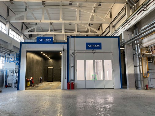 Окрасочно-сушильный комплекс SPK для спецтехники в г. Курган Окрасочно-сушильный комплекс SPK для спецтехники в г. Курган