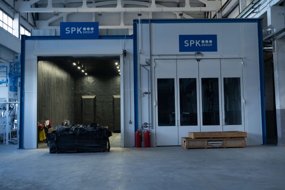 Окрасочно-сушильный комплекс SPK для спецтехники в г. Курган Окрасочно-сушильный комплекс SPK для спецтехники в г. Курган
