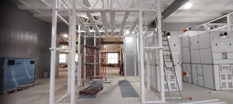 Комплекс подготовки и окраски металлоконструкций SPK GROUP с конвейером, г. Оренбург