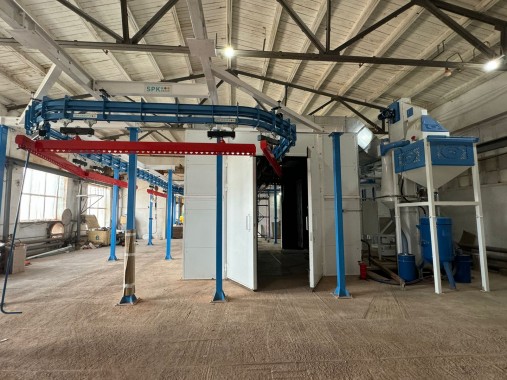 Комплекс подготовки и окраски металлоконструкций SPK GROUP с конвейером, г. Оренбург
