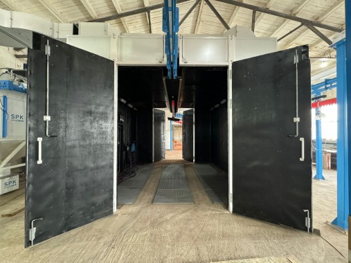 Комплекс подготовки и окраски металлоконструкций SPK GROUP с конвейером, г. Оренбург