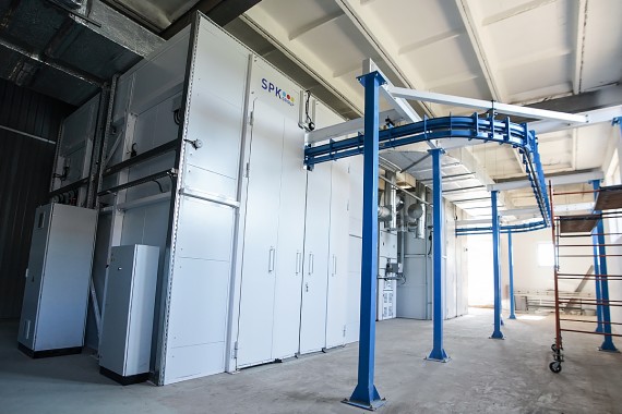 Комплекс подготовки и окраски металлоконструкций SPK GROUP с конвейером, г. Оренбург