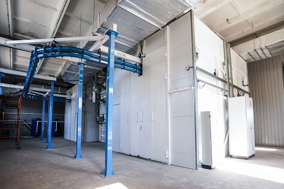 Комплекс подготовки и окраски металлоконструкций SPK GROUP с конвейером, г. Оренбург