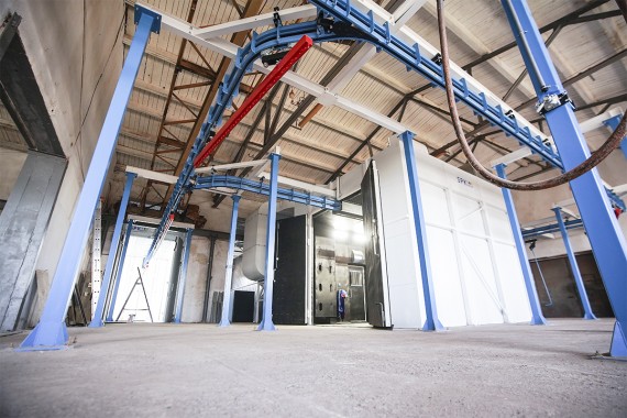 Комплекс подготовки и окраски металлоконструкций SPK GROUP с конвейером, г. Оренбург