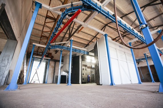 Комплекс подготовки и окраски металлоконструкций SPK GROUP с конвейером, г. Оренбург