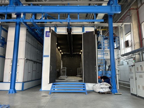 Комплекс подготовки, покраски и сушки SPK GROUP с подвесным конвейером, г. Барнаул
