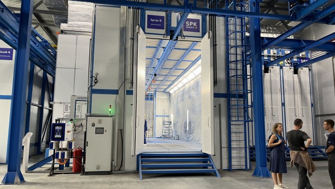 Комплекс подготовки, покраски и сушки SPK GROUP с подвесным конвейером, г. Барнаул