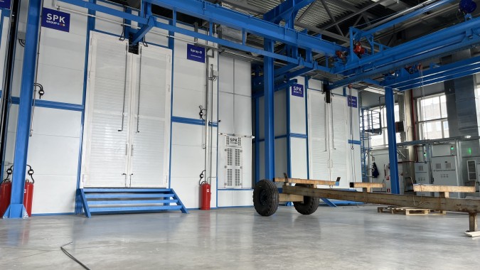 Комплекс подготовки, покраски и сушки SPK GROUP с подвесным конвейером, г. Барнаул