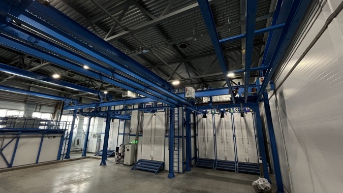 Комплекс подготовки, покраски и сушки SPK GROUP с подвесным конвейером, г. Барнаул