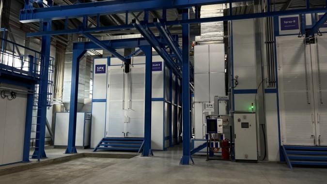 Комплекс подготовки, покраски и сушки SPK GROUP с подвесным конвейером, г. Барнаул
