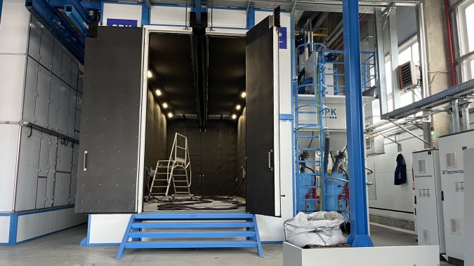 Комплекс подготовки, покраски и сушки SPK GROUP с подвесным конвейером, г. Барнаул