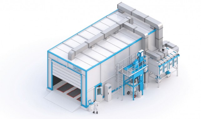 Дробеструйная камера для металлоконструкций SPK-SВB-11.5.5