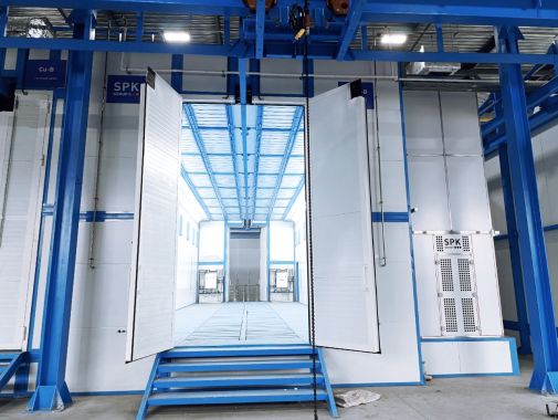 Комплекс подготовки, покраски и сушки SPK GROUP с подвесным конвейером, г. Барнаул