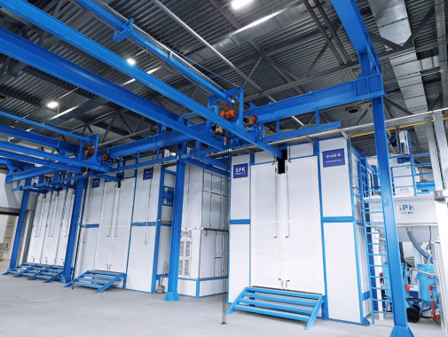 Комплекс подготовки, покраски и сушки SPK GROUP с подвесным конвейером, г. Барнаул