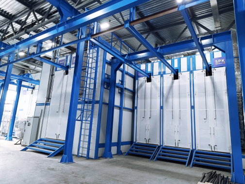 Комплекс подготовки, покраски и сушки SPK GROUP с подвесным конвейером, г. Барнаул