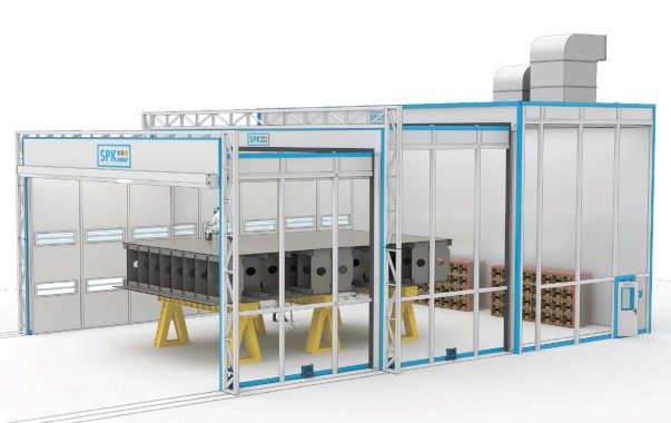 Окрасочно-сушильная камера телескопического типа SPK-SCB(Fx)-19.12.8