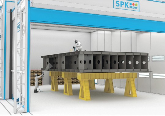 Окрасочно-сушильная камера телескопического типа SPK-SCB(Fx)-19.12.8