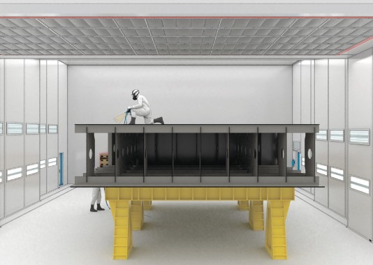 Окрасочно-сушильная камера телескопического типа SPK-SCB(Fx)-19.12.8