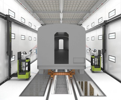 Окрасочно-сушильная камера SPK-SCB-31.8.8 для окраски вагонов высокоскоростных поездов