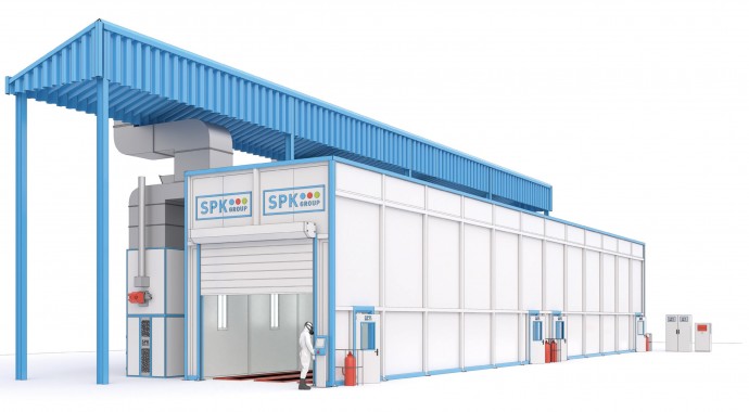 Комплекс подготовки и окраски для спецтехники SPK GROUP