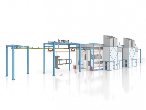 Конвейерная окрасочная линия для спецтехники SPK Конвейерная окрасочная линия для спецтехники SPK GROUP