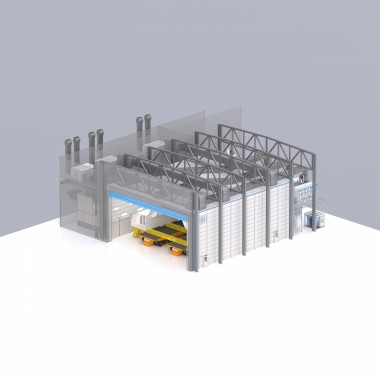 Дробеструйно-окрасочная камера для судовых блоков SPK