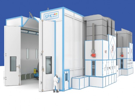 Окрасочно-сушильная камера для емкостей с разрезной крышей SРК-SCB-26.9.8