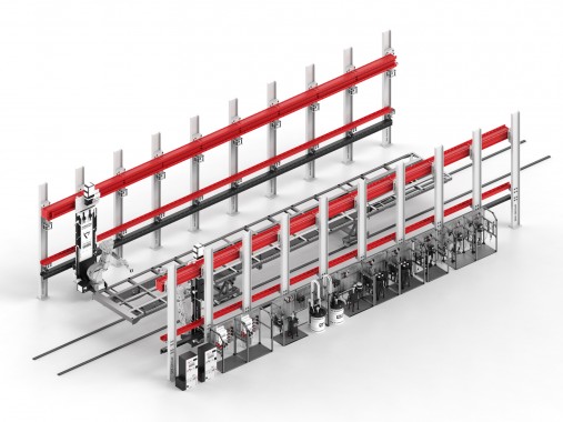 Роботизированная окрасочно-сушильная камера для рам грузовой техники SPK-SCB-24.7.6 Роботизированная окрасочно-сушильная камера для рам грузовой техники SPK-SCB-24.7.6