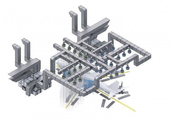 Комплекс SPK-SCB-65.60.28 подготовки и окраски самолетов спецназначения