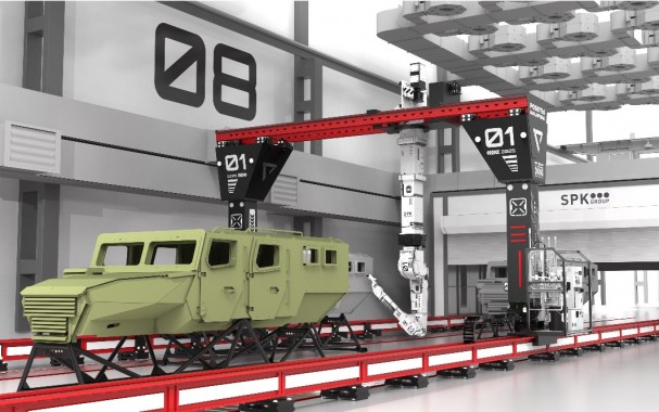 Роботизированный окрасочный комплекс SPK-26.7.3 для спецтехники