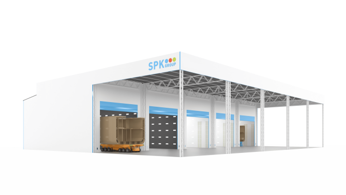 Комплект технологического оборудования SPK для подготовки и окраски судовых блоков