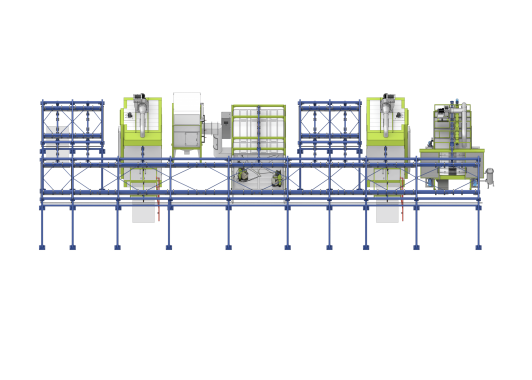 Комплекс оборудования для химической подготовки и порошковой окраски изделий с ручным подвесным конвейером SPK