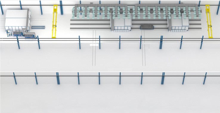 Зона открытой окраски SPK-OPSS-45.9.10. с передвижной сушильной камерой SPK-15.9.4