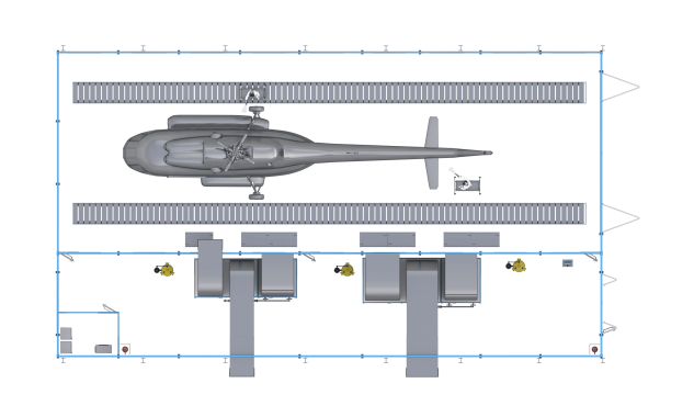 Уличная окрасочно-сушильная камера для вертолетов SPK-27.15.11