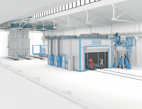 Дробеструйно-окрасочный комплекс SPK