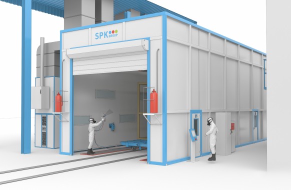 Комплекс дробеструйной очистки и покраски SPK Комплекс дробеструйной очистки и покраски SPK
