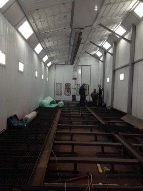 Уличная окрасочная камера для металлоконструкций SPK