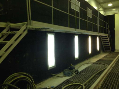 Покрасочно-сушильная и дробеструйная камера для РЖД