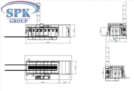 Окрасочно-сушильная камера тупикового типа SPK GROUP 