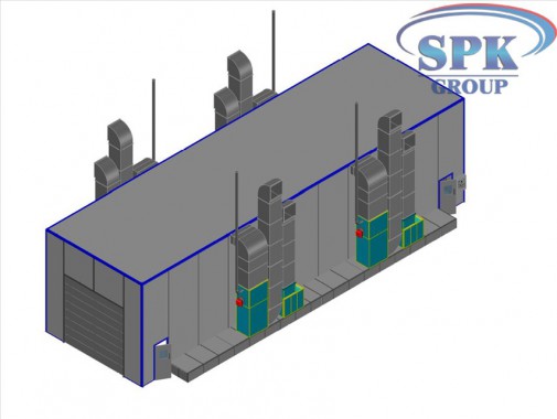 Окрасочная проходная камера для троллейбусов SPK-22.6.5 Окрасочная проходная камера для троллейбусов SPK GROUP