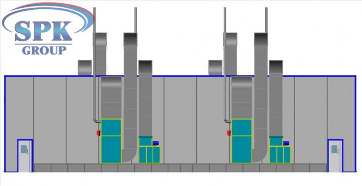 Окрасочная проходная камера для троллейбусов SPK-22.6.5 Окрасочная проходная камера для троллейбусов SPK GROUP