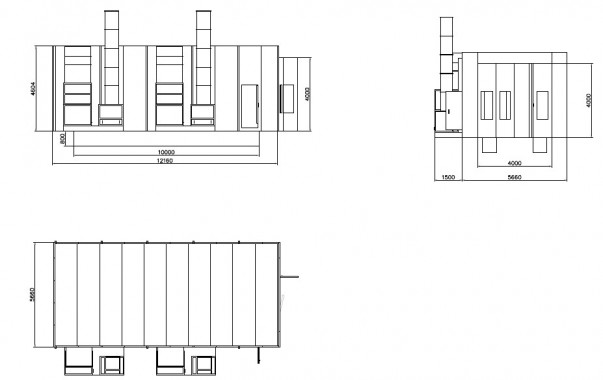 Окрасочно-сушильная камера для грузовиков SPK-12.6.5. Проект окрасочно-сушильной камеры SPK GROUP для грузовиков